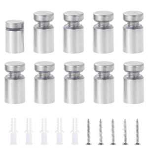 Gueenky 40 Pi&egrave;ces Entretoise Murale en Acier Inox, 16x20mm Vis de Entretoise de Publicit&eacute; Argent&eacute; Support Entretoise en Verre pour Fixations Montage Verre (FishTower, neuf)