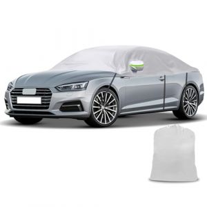Housse de Voiture &eacute;tanche Remplacement pour Audi A5/S5/RS5 Cabriolet 2007-2024, Demi-Garage, Coupe-Vent pour Tous Les Temps, Protection Anti-UV Contre la Pluie et la poussi&egrave;re de Garage, Argent (JinsenTGG, neuf)