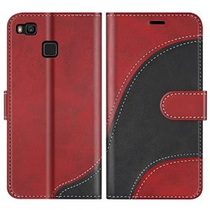 BoxTii Coque pour Huawei P9 Lite, Portefeuille Etui en Cuir PU, Magn&eacute;tique Protection Housse Coque pour Huawei P9 Lite, Rouge (BoxTii, neuf)
