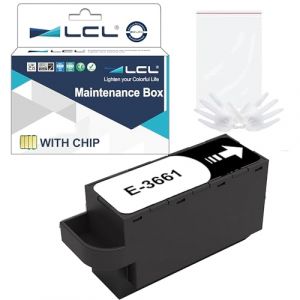 LCL T3661 C13T366100 Maintenance Box (Boîte de Maintenance) Compatible avec Epson XP-8500 XP-8505 XP-8600 XP‑8605 XP-8700 XP-6000 XP-6001 XP-6005 XP-6100 XP-6105 XP-15000 XP-15010 XP-15080 (1 Pack) (Great Office, neuf)