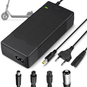 SYACHI Chargeur Trotinette Electrique, 42V 2A Chargeur Hoverboard avec 5 Connecteurs, 36V Universel Chargeur Trottinette pour Xiaomi M365 Ninebot E-Scooter, Hoverboard, Scooter Electrique, Monocycle (YY-Linghuang, neuf)