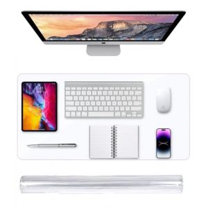 Sous Main Transparent,80x40 cm,Antidérapant, Texturé en PVC, Bords ronds étanches, Tapis de de bureau pour bureau et ordinateur,tapis de bureau,sous main bureau transparent,desk mat (BHUJEL  DIDI S.R.L., neuf)