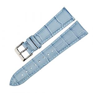 SAXTZDS Bracelet de montre en cuir v&eacute;ritable 12/14/16/17/18/19/20/22mm montre pour femme bracelets de rechange bracelet de montre, Bleu, 14mm (Hbiao, neuf)