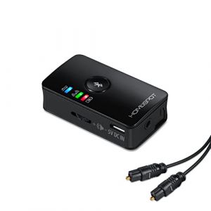 Transmetteur-&eacute;metteur HomeSpot &reg; audio st&eacute;r&eacute;o dual music stream - Avec bluetooth - Sans Fil - Reconnexion automatique - aptX - Entr&eacute;e optique S/PDIF - Num&eacute;rique Dual Bluetooth Transmitter (S/Pdif Optischer Eingang - Digital) (BERRYDEALS INC, neuf)