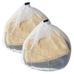 BOJIUSARL 2 Pièces Sac de lavage de linge en maille, Sac de lavage portable avec cordon de serrage Sac de lavage en filet fin pour machine à laver pour les vêtements, Literie,Nappes,rideaux (Tyunke99, neuf)