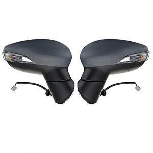 Ensemble de rétroviseur d'aile de porte de voiture avec voyant lumineux pliant manuel gauche côté droit adapté pour Ford Fiesta 2009-2017 MK7 MK8 2008-2012-côté droit (XiangChengShiBeiRongShangMaoYouXianGongSi, neuf)