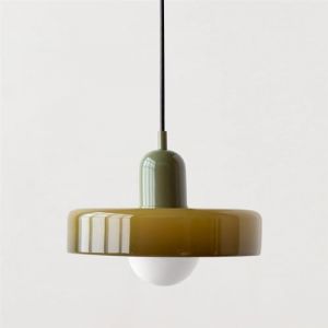 YYQBY Lampe Suspendue du Milieu du si&egrave;cle en Verre Vert r&eacute;tro, luminaire Suspendu de Ferme, Grand Plafond, &eacute;vier de Cuisine, Lustre Moderne Nordique pour Chambre &agrave; Coucher, Salle &agrave; (jinRonghua, neuf)