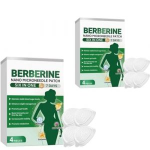 Lot de 8/2 pansements nano &agrave; micro-aiguilles - Berb&eacute;rine - Moringa X Berb&eacute;rine - Pansements &agrave; micro-aiguilles durables - Pour tous les types de corps - Pour homme et femme (darkenear, neuf)