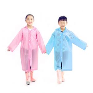 2 Pi&egrave;ces Poncho Pluie Enfant avec Capuchon, R&eacute;sistant &agrave; Pluie, R&eacute;utilisable, pour Cyclisme de Plein Air, Camping, Voyages, P&ecirc;che (Bleu, Rose) (Fayemoon, neuf)
