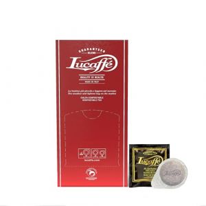 LUCAFFÈ Mr.Exclusif dosettes de café 100% arabica, Ø44mm ESE, pack de 150 dosettes en papier compostable, goût sucré, arôme de pain grillé, corps moyen, origine Amérique du Sud, Asie, Afrique (Global Coffee S.R.L., neuf)