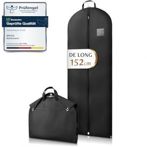 Bruce.® Premium Housse Vetements à Suspendre 152x60cm, Pliable Housse de Rangement Vetement Penderie and Voyage, Idéale comme Housse Costume Homme, Robe de Mariée & Robe Longue, Chemise, ou Manteau (Bruce Commerce GmbH, neuf)