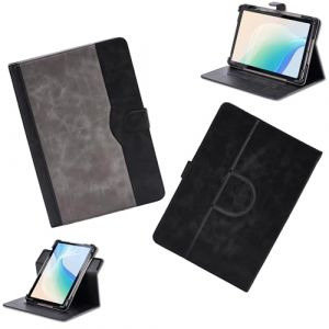 Coque Compatible pour Bookeen Cybook Muse HD 6.0-Pouces eReader Coque Etui Case Rotation à 360 degrés Angles de Vue Multiples Socle en Cuir PU Folio Cover Noir (Oujietong, neuf)