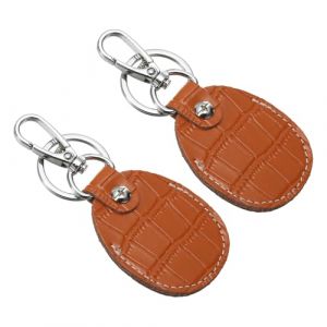 PATIKIL Porte-cl&eacute;s en Cuir, 2 Pcs &Eacute;tui pour Cl&eacute;s en Cuir V&eacute;ritable Prot&egrave;ge porte-cl&eacute;s RFID avec Porte Air Tag Anneau pour Cl&eacute; et Tournevis pour Cl&eacute; de Voiture Cartes d'Identit&eacute; Cl&eacute;s Orange (PATIKIL UK, neuf)