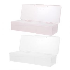 ADOCARN Lot De 4 Bo&icirc;tes De Rangement Pour Manucure Blanc Et Rose, Organisateur D&rsquo;ongles Compact En Abs L&eacute;ger, Trousse De Stockage Pour Accessoires Nail Art, Usage Professionnel Et Personnel (Qihmm, neuf)