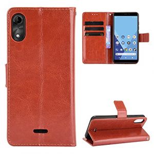 BellaCase Wiko Y51 Coque [&Eacute;tui Portefeuille] [Fonction Support] [Slots pour Cartes] [Couverture &agrave; Rabat Magn&eacute;tique] Compatible avec Le Smartphone Wiko Y51(Marron) (Bella Custodia, neuf)