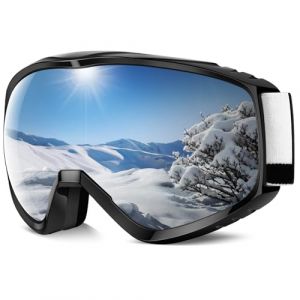 Findway Masque de Ski, Lunette de Ski pour Homme Femme Adulte, Masqu&eacute; Ski OTG pour Ski et Snowboard Anti-bu&eacute;e, Anti-UV Gris Photochromique Lentille Sph&eacute;rique (Findway Direct, neuf)