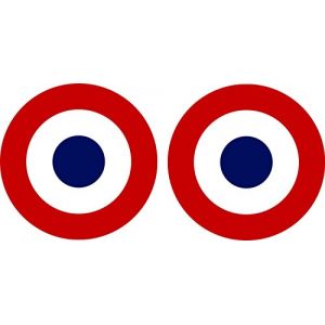 2x sticker autocollant aviation militaire air force avion cocarde france (Giroud Garampon, neuf)