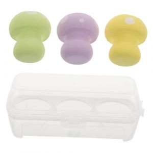 DECORNIJIA 3 pi&egrave;ces &Eacute;ponge Maquillage Champignon Applicateur Fond de Teint Doux Utilisation Humide et S&egrave;che Texture Douce Qui Agrandit Au Contact de Eau et Polyvalente pour Poudre et Liquide (ZhiLight, neuf)
