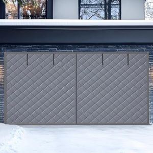 G&eacute;n&eacute;rique Rideau De Porte Isolant Thermique pour Garage Magn&eacute;tique, Rideau De Porte De Garage pour l'hiver Tissu Oxford Rideau Isolant Thermique pour Terrasse Couloirs Ext&eacute;rieur(Gris,400x220cm) (MMYMY, neuf)