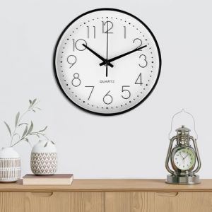Gentpovth 20cm Moderne Horloge Murale Mute Silencieuse, avec des Chiffres faciles &agrave; Lire et Fronti&egrave;re respectueuse de l'environnement, sans coutil fonctionnant, pour Chambre, Cuisine, Bureau, &eacute;cole&hellip; (CASAEVO, neuf)