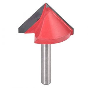 Fraise à rainurer KATUR V, Fraise en carbure de tungstène en V pour la gravure CNC, Outil à bois pour fraise en bout avec queue de 6mm (tige de 6mm, 32mm de largeur, 90 degrés) (BIToo, neuf)