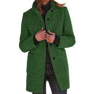 G&eacute;n&eacute;rique Manteau Mi Saison Femme,Mi Longue Boutonnage Chic Manteaux Chaud Jacket avec Poches &Eacute;l&eacute;gant Veste Longue Manteau d'hiver &agrave; Revers Grandes Tailles Disponibles Trench Coat (sipixishenmr, neuf)