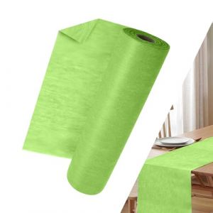 Chemin de Table en Non-tiss&eacute; , Nappe d&eacute;corative pour Anniversaires Mariages et pour Anniversaires Mariages, No&euml;l, F&ecirc;tes De B&eacute;b&eacute;, DIY, etc. (Vert Pomme) (Aoninke  Direct, neuf)