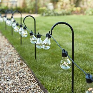 Lights4fun Lot de 15 Petits Crochets pour Jardin Style Bâton de Berger de 60cm (Lights4fun - FR, neuf)