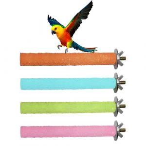 XOXVURI 4 Pièces Perroquet Perches Perchoir Perroquet Jouet Perche Oiseau Perroquet Oiseaux Perche Perroquet Stand pour Oiseau Perroquet Perruches Calopsitte Conure Cage Patte Broyage Jouet (FASHU GNAHZ LTD, neuf)