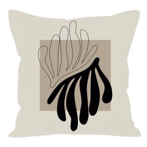 Housse de Coussin 60x60 Noir Beige Coussin Coton et Lin 1 pièce Housse Coussin Carré Coussin Decoratif Canape avec Fermeture Glissière- pour Chambre Voiture (Xuantian Trading, neuf)