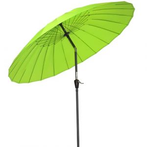 Angel Living Parasol De Jardin Parasol 250cm Rond, 24 baleines, L'Ombre De MéCanisme D'Inclinaison De Manivelle, Protection UV, pour Balcon Terrasse Piscine Extérieur Plage (Pomme vert) (Angel Living Outdoor, neuf)