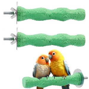 lasuroa 2pcs Pierres &agrave; Aiguiser Becs d'oiseaux, Perchoir Antid&eacute;rapant Couper Les Griffes d'oiseaux Broyeur de Becs en R&eacute;sine pour Perroquets Coupe-Griffes Lavable Accessoires pour Cage &agrave; Perroquets (YESIONG, neuf)