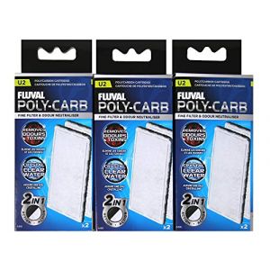 Fluval A490 Lot de 3 x 2 cartouches polycarbone pour filtre d'aquarium U2 (WUNDAPETS, neuf)