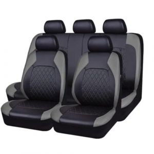 NURCIX 9Pcs 5-Places Voiture Cuir Ensembles Housses si&egrave;ge, pour Mercedes-Benz A-Class B-Class C-Class CLA E-Class Car Confortable Respirant Nonslip Protection Interieu Accessoire,B/Black Gray (heyejiaxin, neuf)