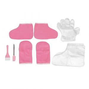 MOUMOUTEN Gants de pied de main de paraffine, Doublures de pied de main de cire Flanelle de paraffine Gants de maintien au chaud Ensemble de pieds de mitaines de cire, pour le traitement de cire de sp (SongshanSS, neuf)
