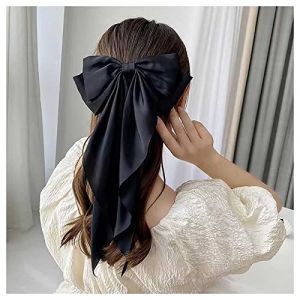 TseenYi Pince &Agrave; Cheveux Vintage En Satin Grand Noeud En Velours Noeud En Satin Noir Barrette Noeud En Velours Coiffure Hiver Ruban Noeud Accessoires Pour Femmes Et Filles (TseenYi, neuf)