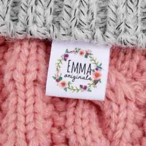 XDE &Eacute;tiquettes de couture personnalis&eacute;es &agrave; coudre, &eacute;tiquettes de v&ecirc;tements, &eacute;tiquettes de couture, nom personnalis&eacute;, logo commercial fait &agrave; la main, &eacute;tiquette en tissu ruban de satin doux (couleur (XIAOGUANGDIAN, neuf)