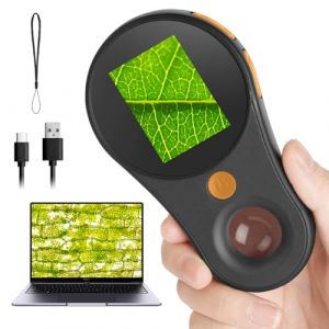 Adiwo Microscope Numérique, Microscope Portable, 500x Loupe de Lecture Lumineuse avec écran IPS 2.0'' et 8 LED Ajustables, Rechargeables, pour explorer et apprendre, Enfants et Adultes. (Yoowe, neuf)