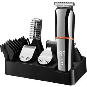 Tondeuse Cheveux Professionnelle, Kit de toilettage professionnel lavable tondeuse &agrave; cheveux for hommes tondeuse &agrave; barbe &eacute;lectrique for le corps &eacute;cran LCD coupe de cheveux machine de coupe de cheveux (nanfengxianluoleixiaoshoubu, neuf)