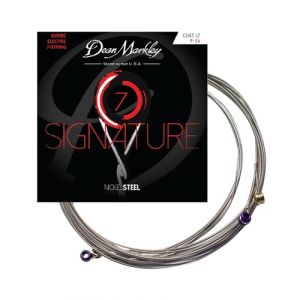 Jeu de 7 cordes de guitare électrique Nickel Steel Signature Jeu de 7 cordes de guitare nickelées légères et douces pour un son et une durabilité supérieures, 9-56, 2508C Custom Light (Coloretta, neuf)