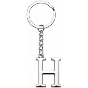 LUODAN Cadeau Femme Homme Porte-cl&eacute;s, Argent A-Z 26 lettre initiale pendentif porte-cl&eacute;s-Cadeaux S&oelig;urs Amiti&eacute; Coll&egrave;gue Papa Marraine Parrain id&eacute;es Cadeaux Meilleur Ami Anniversaire (H) (hangzhoujiaranzhuangshicailiaoyouxiangongsi, neuf)