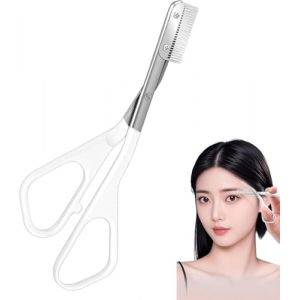 Ciseaux Sourcils Pour Femme Homme, Brosse Sourcils Femme, Ciseaux Rasoir Sourcil Avec Peigne, Sourcil Portable Pour Maison Et Voyage, Pour Taille Et Soins, Pour Homme Et Femmes (Blanc) (xiaxiappa99, neuf)