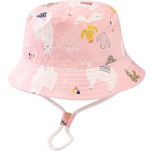 Malaxlx Unisexe Bob Bébé Chapeau de Soleil Alpaga Rose Chapeau de Pêcheur Enfant Chapeaux de Seau Chapeau de Plage Visière pour 2-4 Ans Fille Garçon (malaxlx uk, neuf)