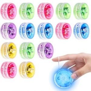 ZCOINS 15 Pièces YoYo Lumineux LED Années 90 pour Enfants Débutants - Jouet Rétro, Cadeaux d'anniversaire, Goodies de Fête, YoYo Party Mitgebsel Füller (Couleurs Aléatoires) (LianMTECHUK, neuf)
