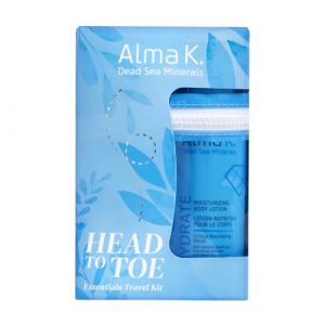 Head to Toe Essentials Travel Kit - Moisturizing Body Lotion - Silky Smooth Shower Cream - Shine and Glow Shampoo - Shine and Glow Conditioner - 4 Pc (Swishpop, neuf)