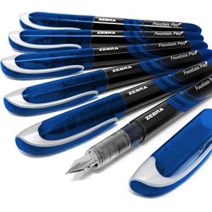 Zebra Fuente Lot de 6 stylos plume jetables Encre bleue (OMGHC., neuf)