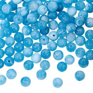 NBEADS Environ 122 Pcs Perles de Quartz Bleu Naturel, 6mm Lac Bleu Quartz Cristal Perle Semi Pr&eacute;cieuse Pierre Perles Imitation Amazonite Pierre Pr&eacute;cieuse pour Bracelet Colliers Fabrication Bijoux (ARRICRAFT FR, neuf)
