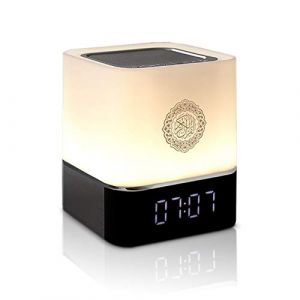 Lampe de haut-parleur Bluetooth Quran, lecteur de musique Touch Cube Night Light Lampe de table de chevet, changeant multicolore | Prise en charge FM / MP3 / Surah/Ayat(size:14 langues) (huaimeng66, neuf)