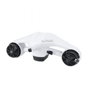 Asiwo Scooter sous-Marin avec Support pour caméra d'action Batterie-Scooter Marin à Deux Moteurs étanche pour la plongée, la Natation, la plongée avec Tuba (Blanc) (Alians, neuf)