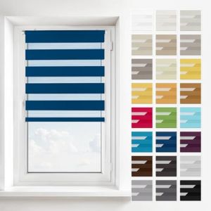 Estika Store Enrouleur Jour Nuit Klemmfix sans per&ccedil;age - Nuit d'&eacute;t&eacute; - 50 x 120 cm - Store &agrave; enroulement, Double Tissu, pour fen&ecirc;tres int&eacute;rieures (Estika, neuf)